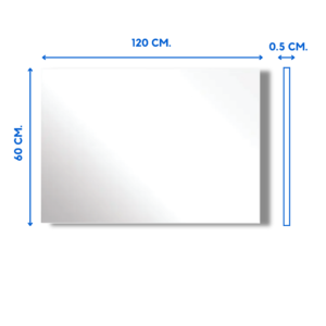 กระจกเงานิรภัย BATHLINE รุ่น SLT-6080 ขนาด 80x60 ซม. หนา 5 มม. กระจกติดผนังดีไซน์เรียบหรู แข็งแรง ปลอดภัย เหมาะสำหรับห้องน้ำและห้องแต่งตัว"