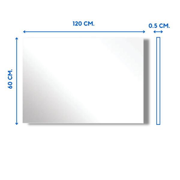 กระจกเงานิรภัย BATHLINE รุ่น SLT-6080 ขนาด 80x60 ซม. หนา 5 มม. กระจกติดผนังดีไซน์เรียบหรู แข็งแรง ปลอดภัย เหมาะสำหรับห้องน้ำและห้องแต่งตัว"