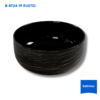 อ่างล้างหน้าทรงกลมลายหินอ่อนดำทอง รุ่น B-8724-19 วางบนเคาน์เตอร์ แบรนด์ Bathline